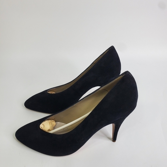J.B. MARTIN PARIS ADELYS SUEDE HEELS SIZE 5.5M BLACK SHOES - Picture 4 of 13